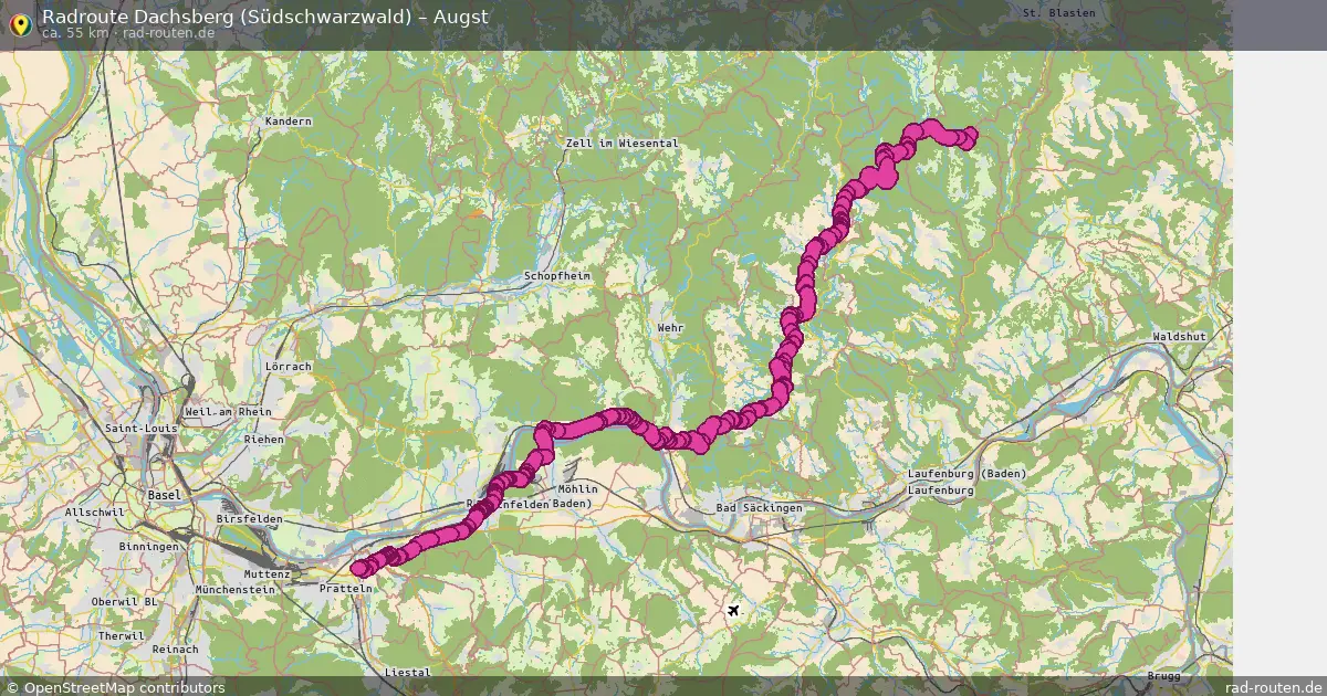 Radtour Dachsberg (Südschwarzwald) – Augst
