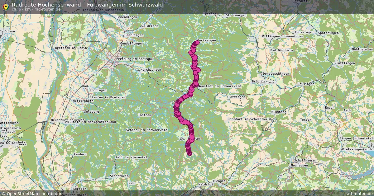 Fahrradroute Höchenschwand â Furtwangen Im Schwarzwald
