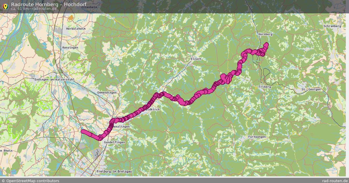 Fahrradroute Hornberg – Hochdorf (61 km) – Rad-Routen.de