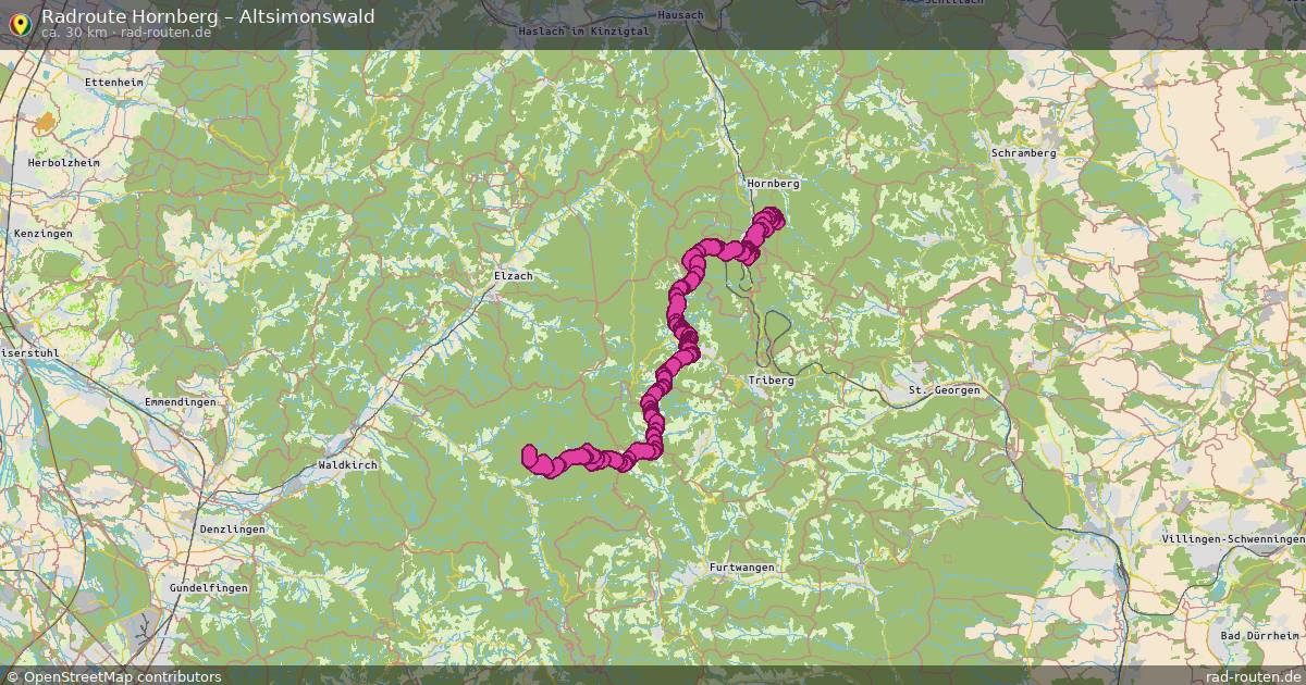 Fahrradroute Hornberg – Altsimonswald