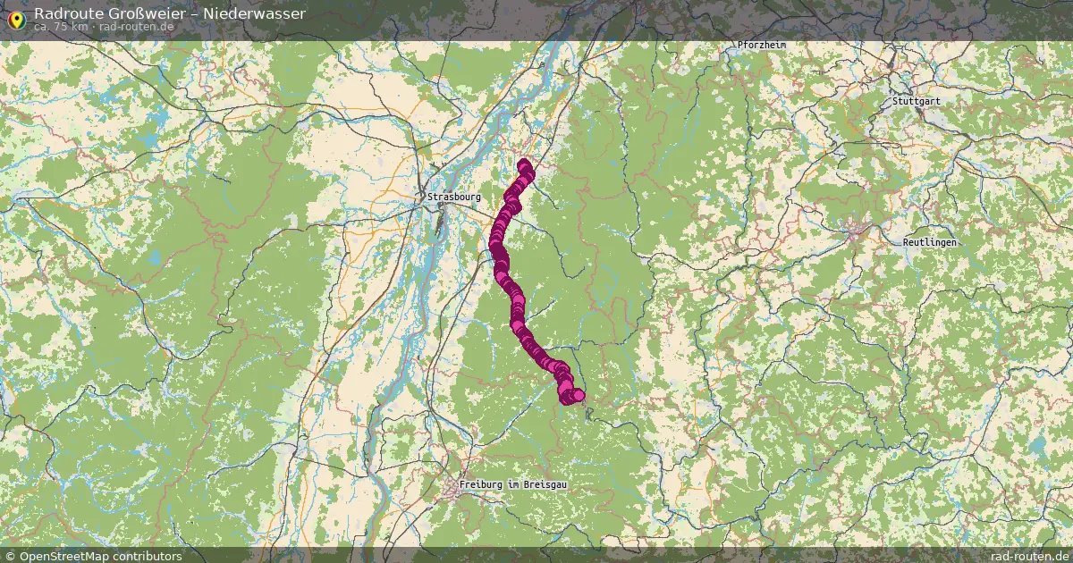 Fahrradroute Großweier – Niederwasser