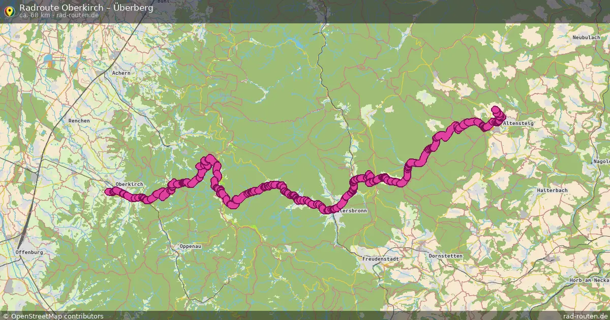 Fahrradroute Oberkirch – Überberg (68 km) – Rad-Routen.de