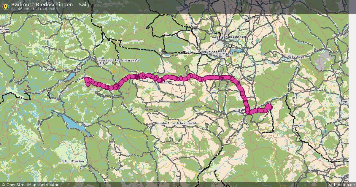 Fahrradroute Riedöschingen – Saig
