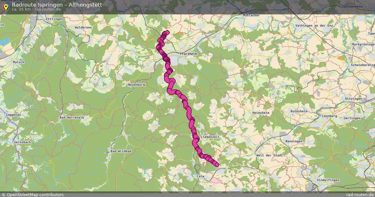 Radtour Ispringen – Althengstett