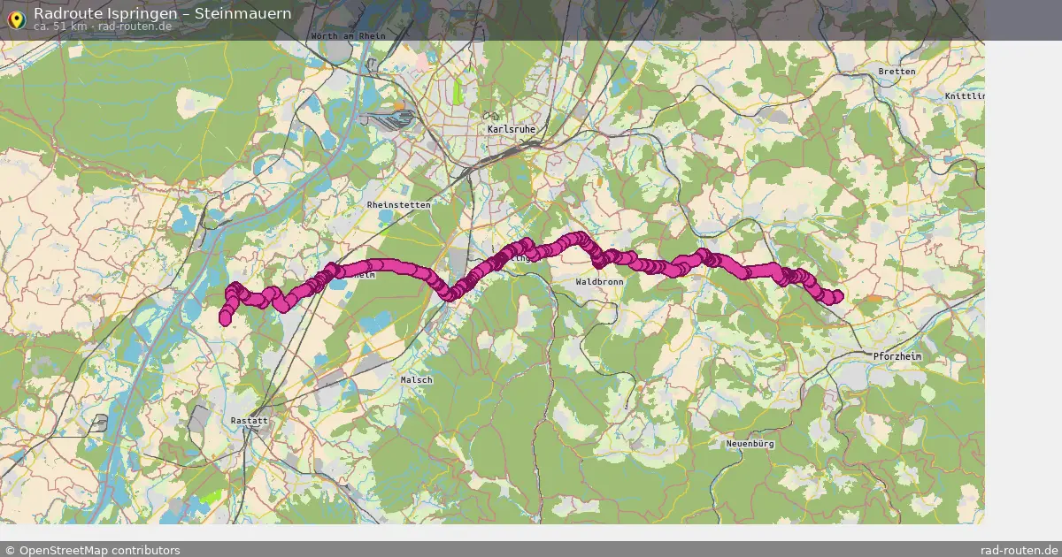 Radtour Ispringen – Steinmauern