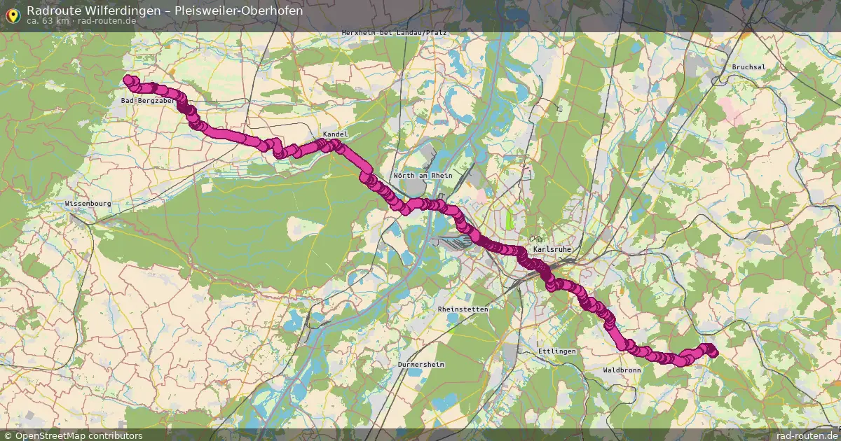 Radtour Wilferdingen – Pleisweiler-Oberhofen