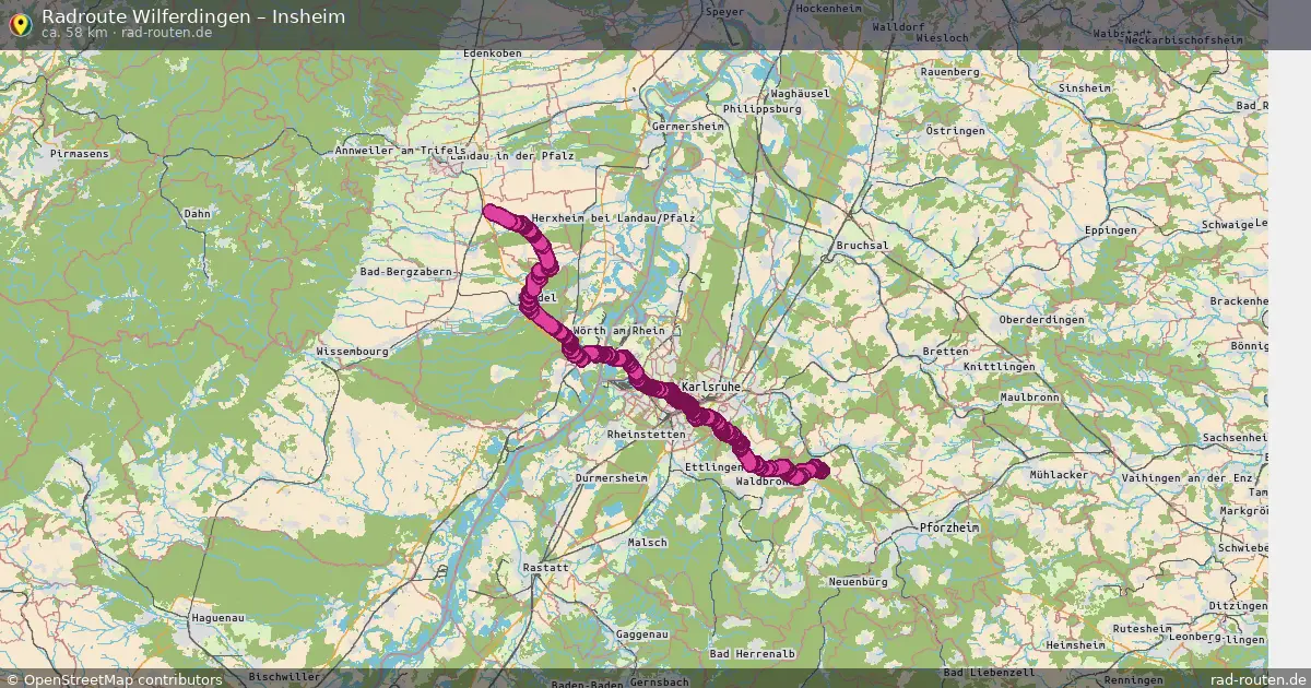 Fahrradroute Wilferdingen – Insheim