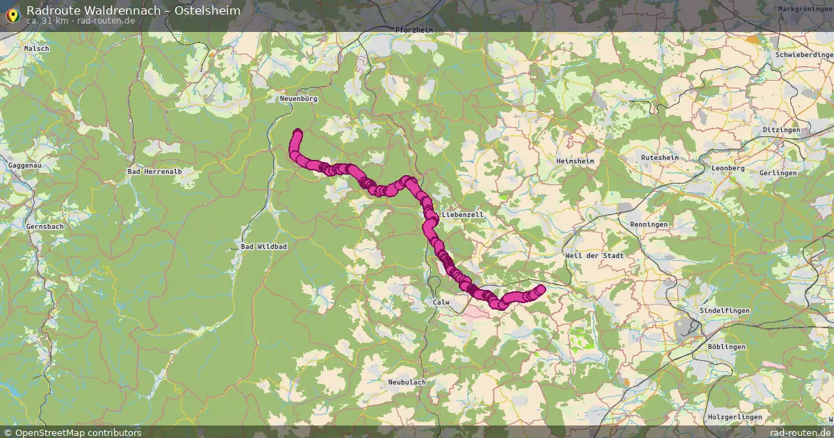 Radtour Waldrennach – Ostelsheim