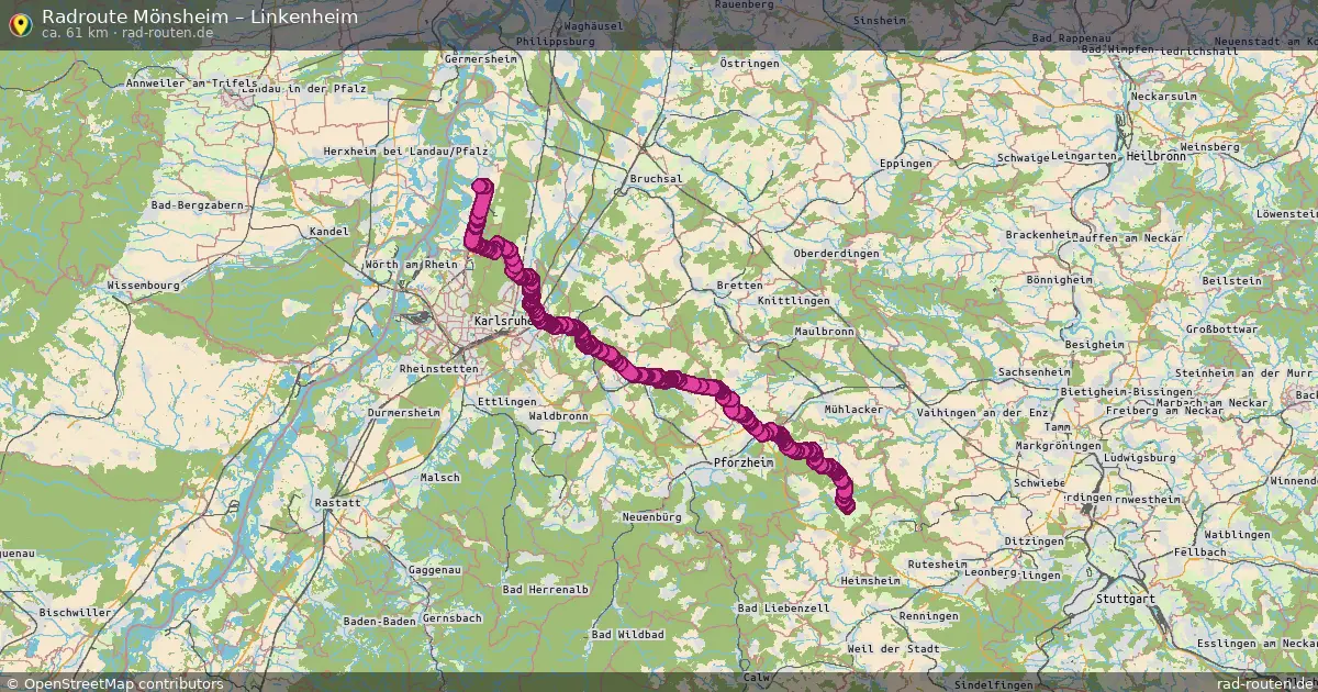 Radtour Mönsheim – Linkenheim