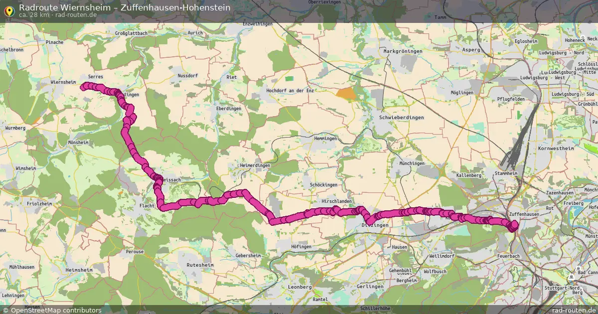 Radtour Wiernsheim – Zuffenhausen-Hohenstein