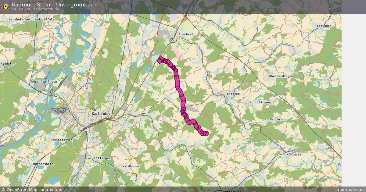 Radtour Stein – Untergrombach