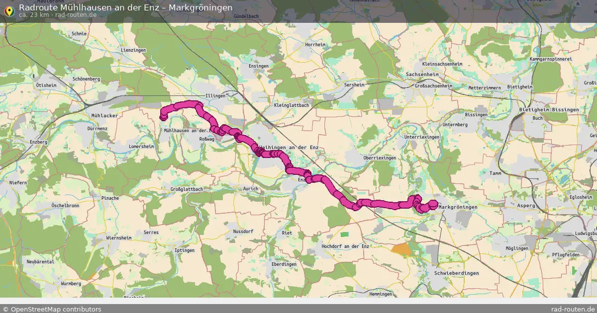 Fahrradroute Mühlhausen An Der Enz – Markgröningen (23 km) – Rad-Routen.de