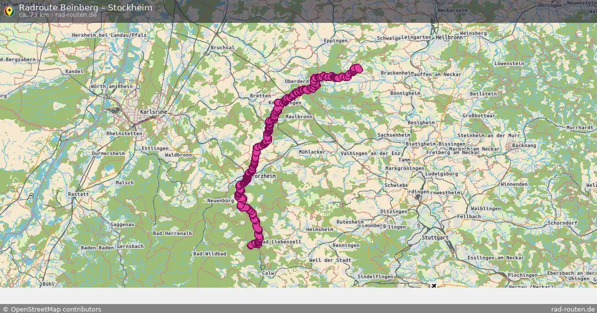 Fahrradroute Beinberg – Stockheim (73 km) – Rad-Routen.de