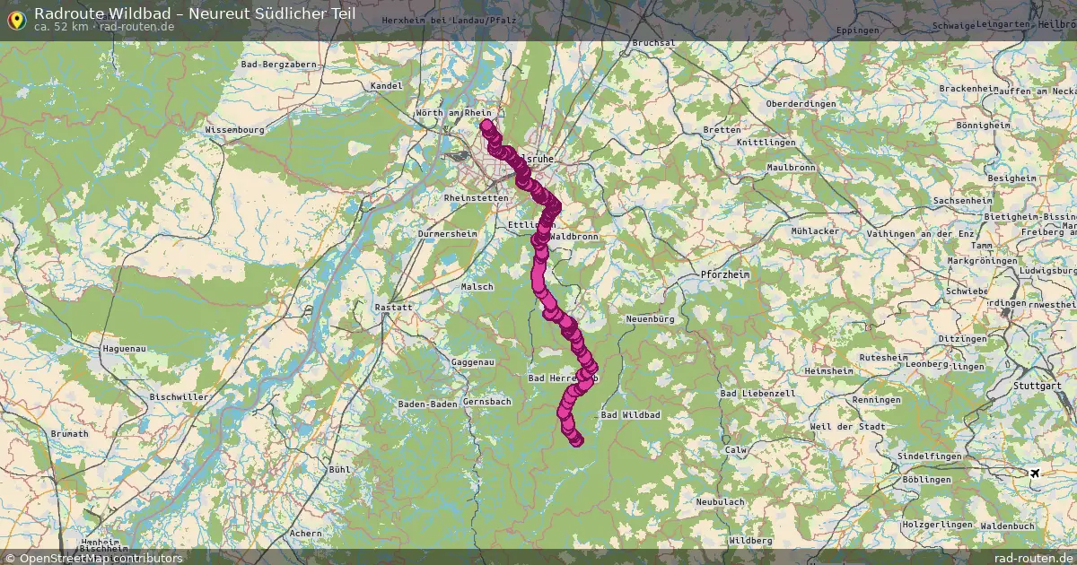 Radtour Wildbad – Neureut Südlicher Teil