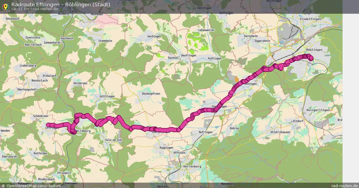 Radtour Effringen – Böblingen (Stadt)