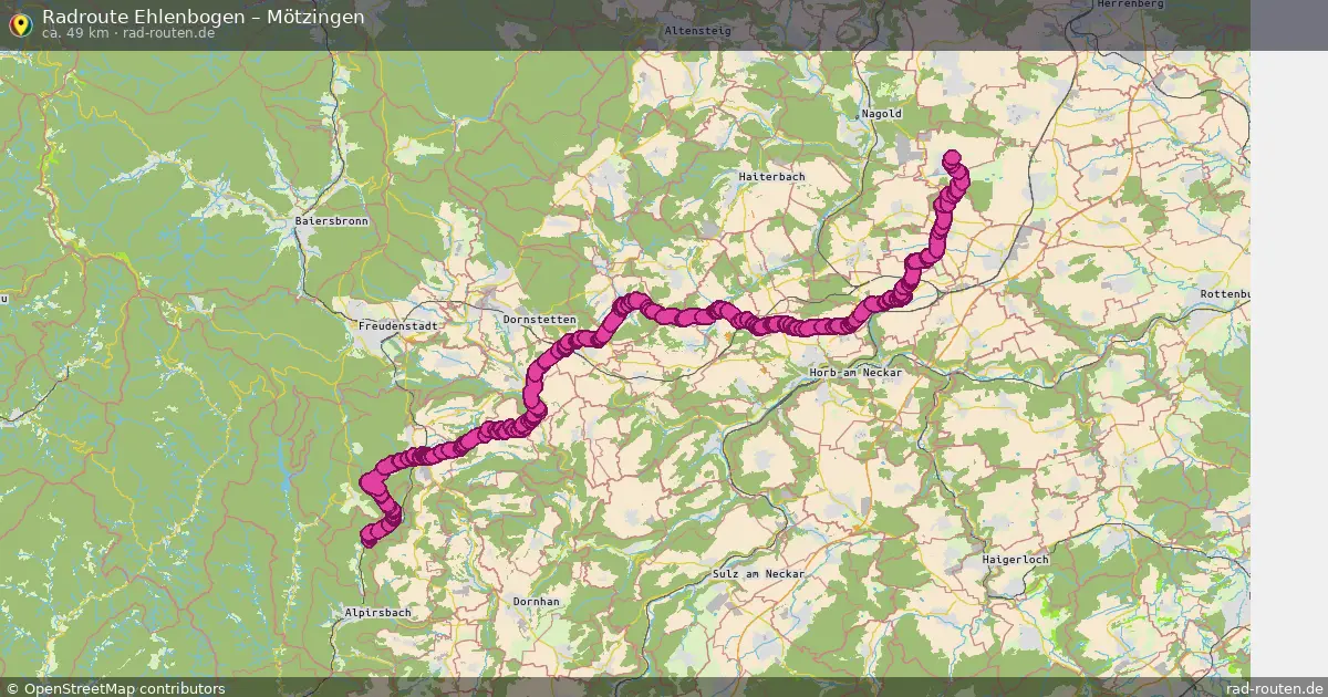 Fahrradroute Ehlenbogen – Mötzingen