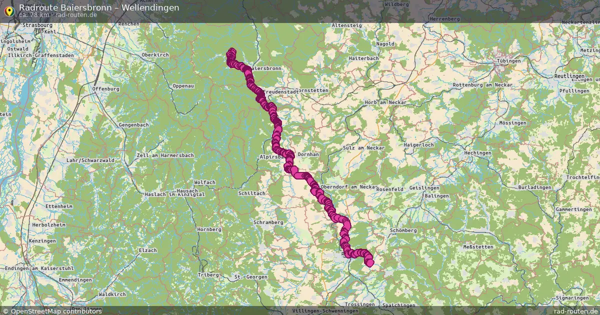 Radtour Baiersbronn – Wellendingen