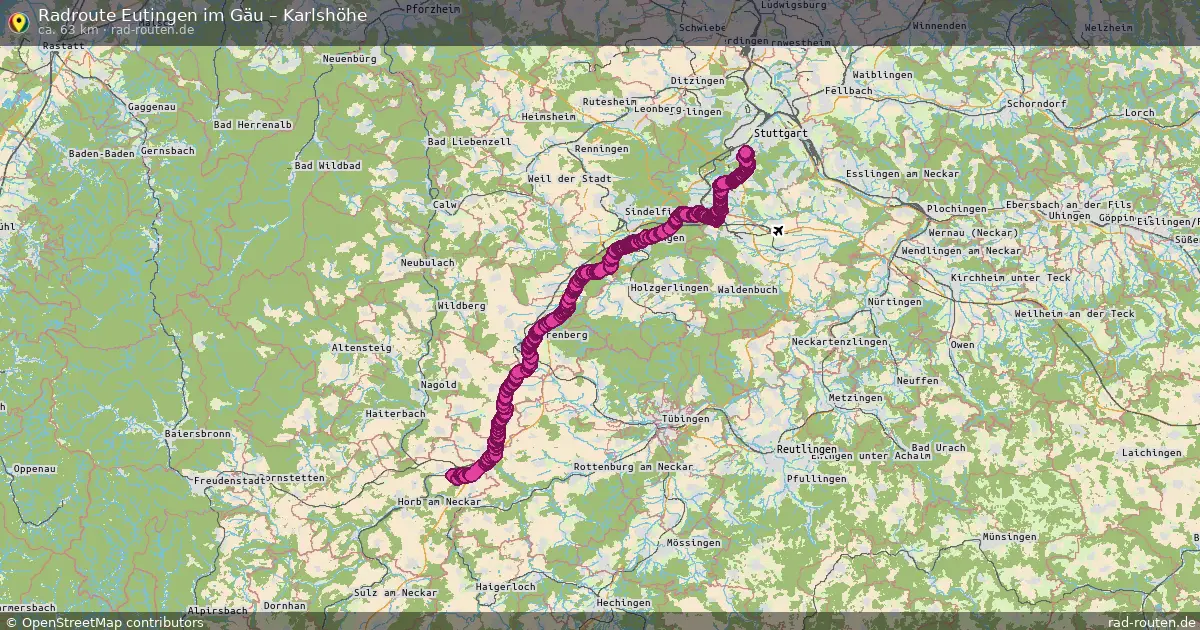 Fahrradroute Eutingen Im Gäu – Karlshöhe