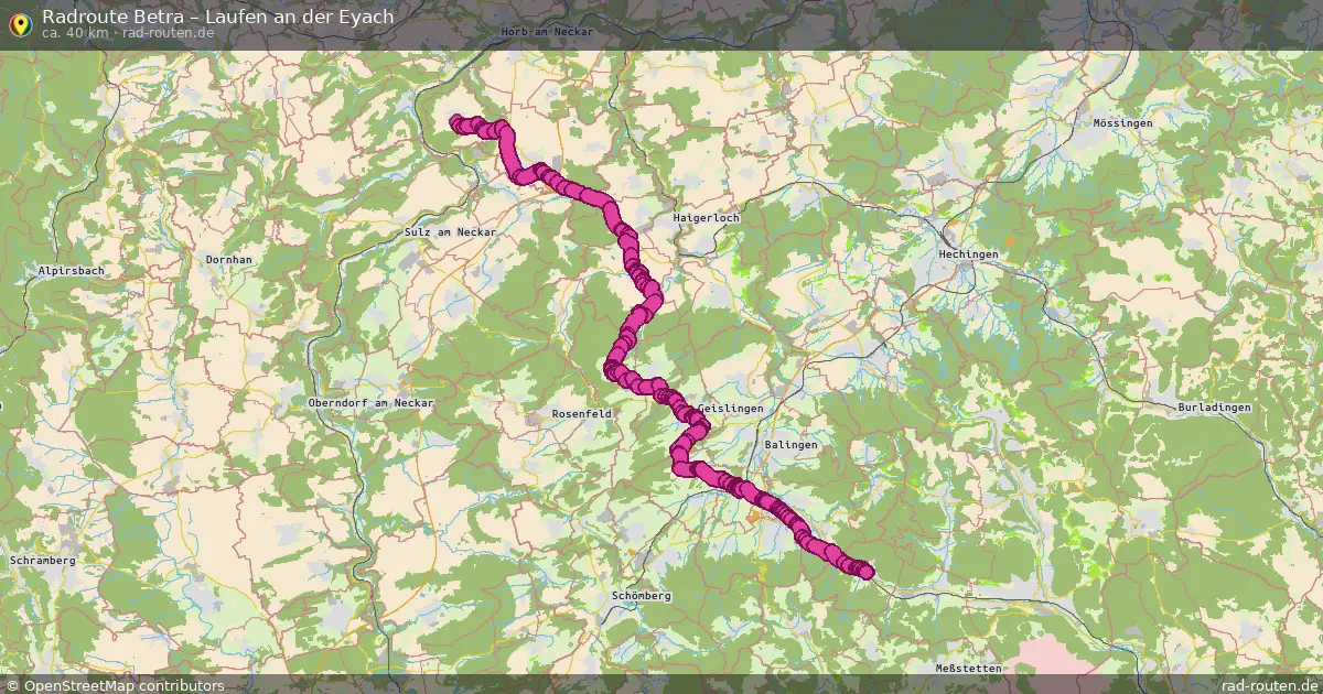 Fahrradroute Betra – Laufen An Der Eyach (40 km) – Rad-Routen.de