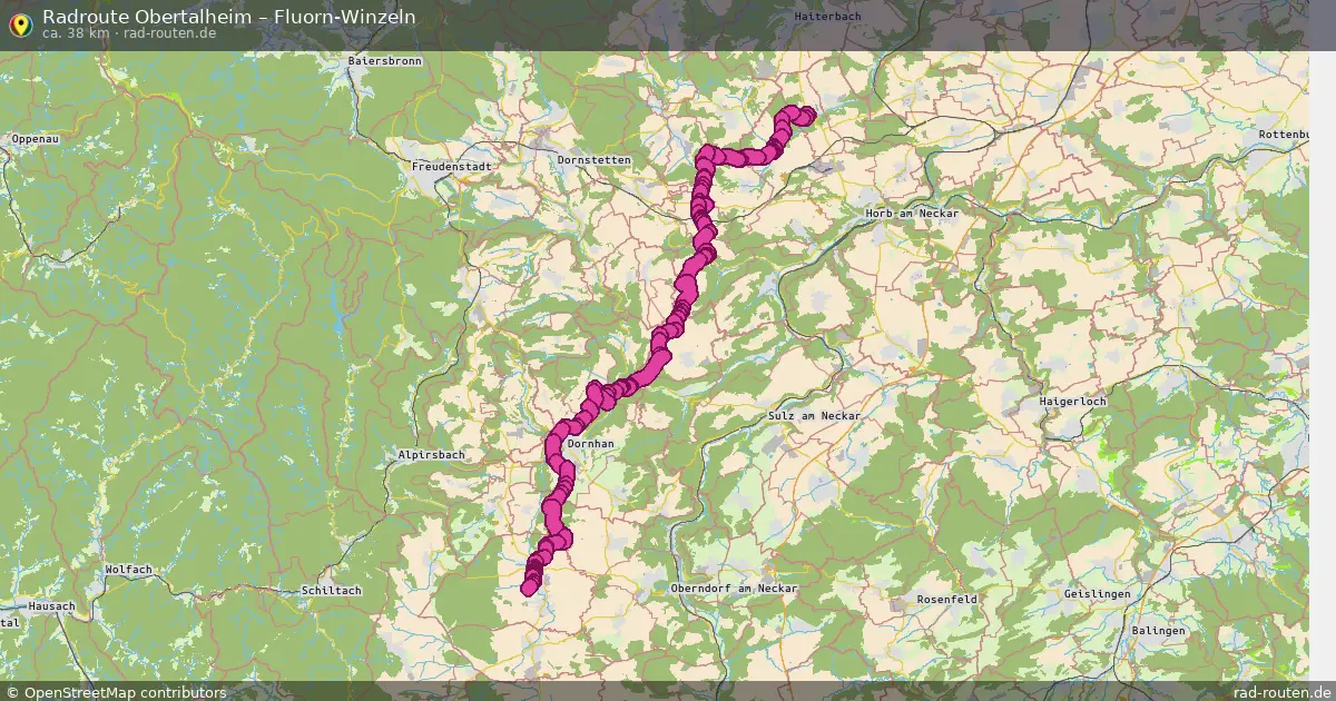 Fahrradroute Obertalheim – Fluorn-Winzeln