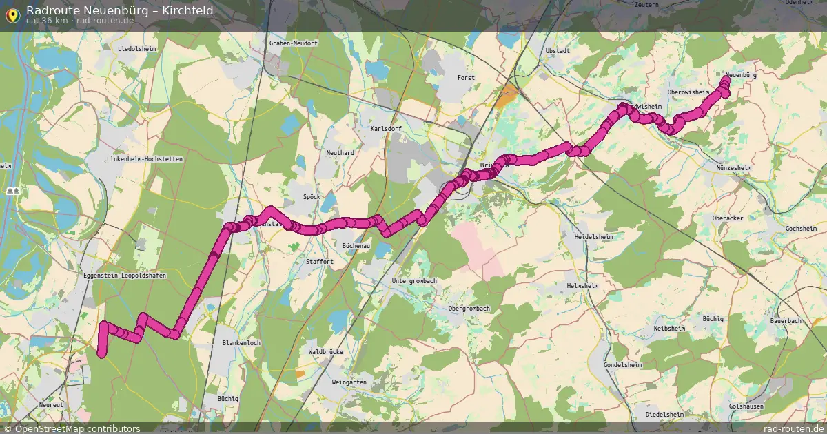 Fahrradroute Neuenbürg – Kirchfeld (36 km) – Rad-Routen.de