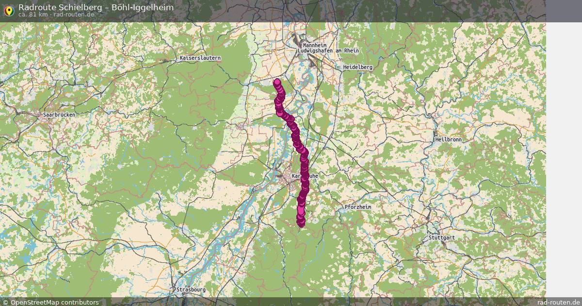 Fahrradroute Schielberg – Böhl-Iggelheim