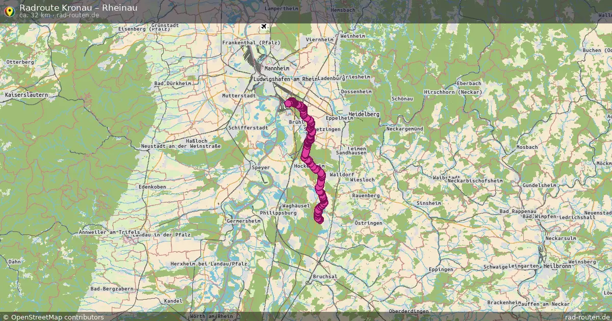 Fahrradroute Kronau – Rheinau
