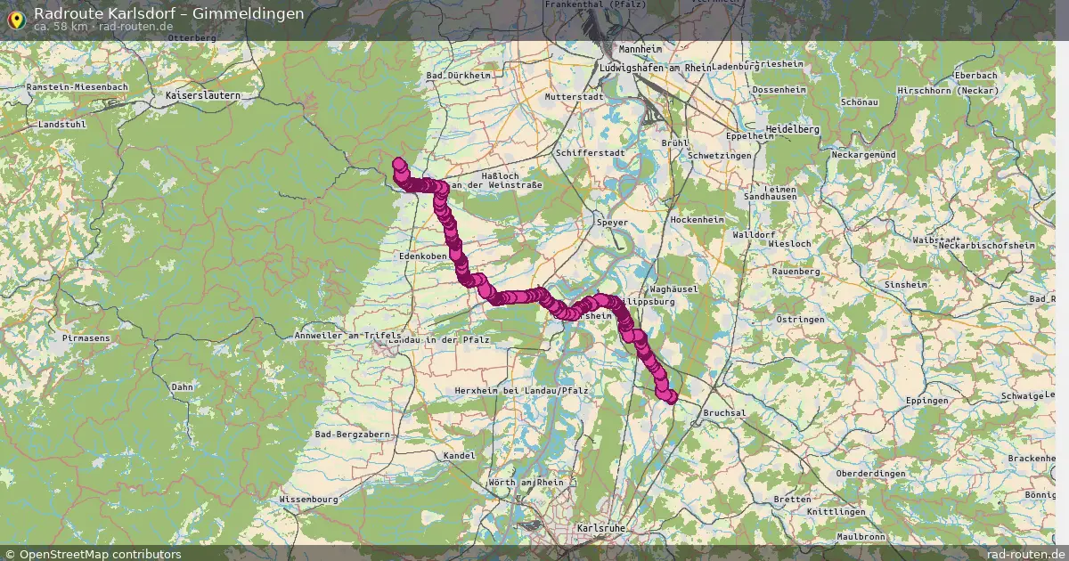 Radtour Karlsdorf – Gimmeldingen