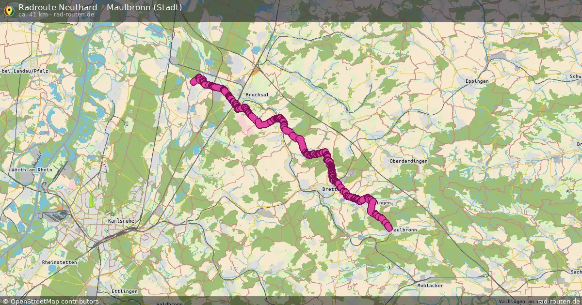 Radtour Neuthard – Maulbronn (Stadt)