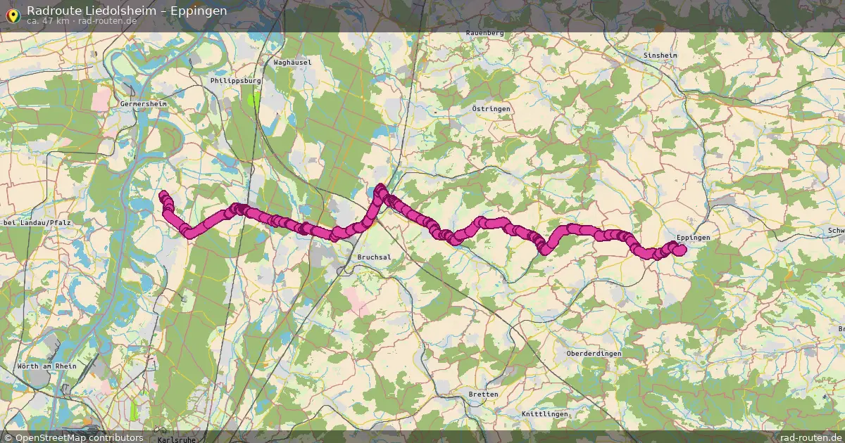 Radtour Liedolsheim – Eppingen