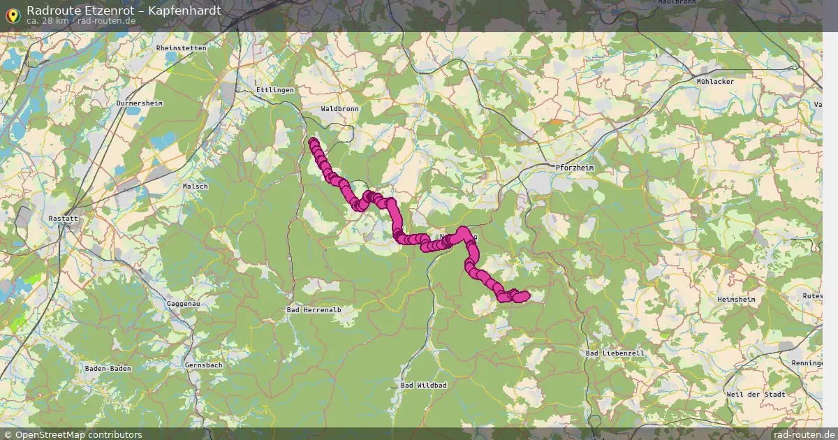 Fahrradroute Etzenrot – Kapfenhardt