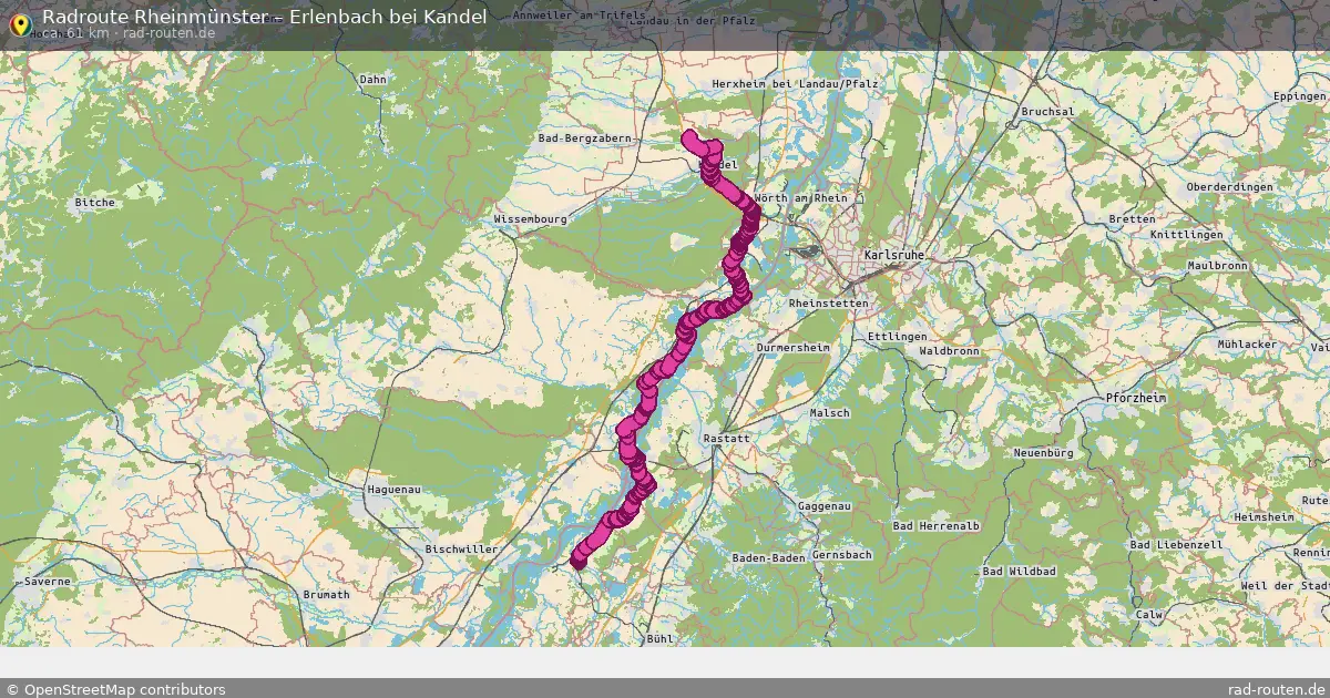 Radtour Rheinmünster – Erlenbach Bei Kandel