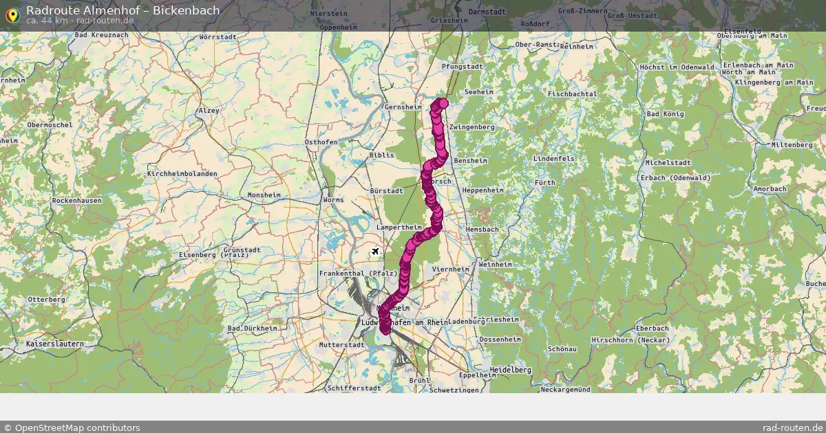 Radtour Almenhof – Bickenbach