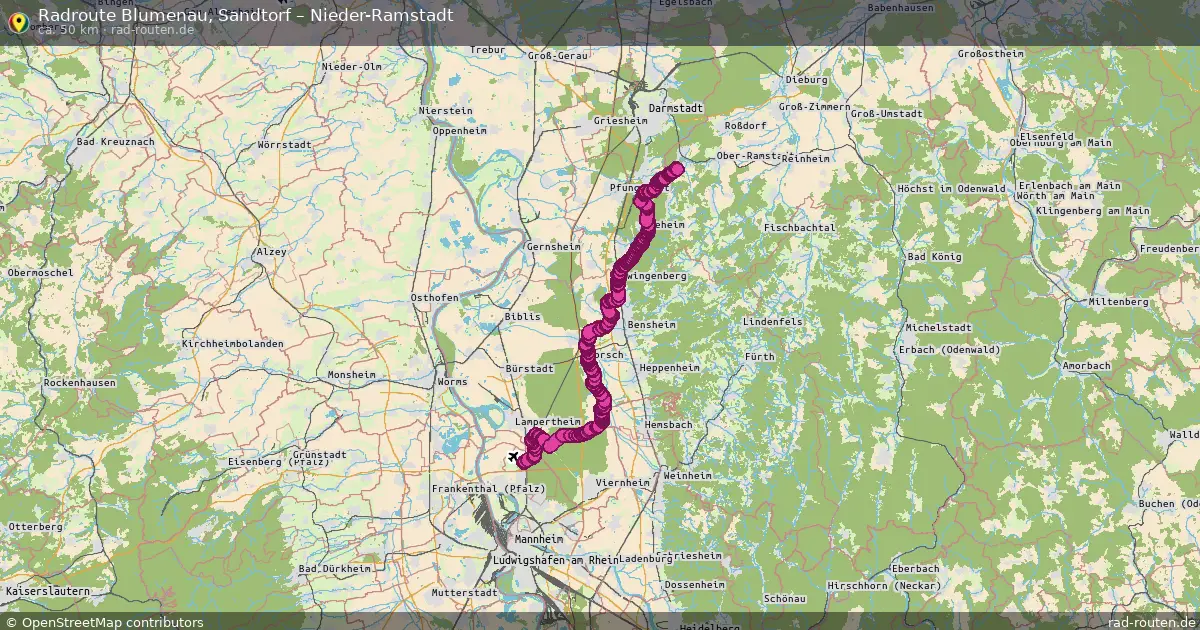 Radtour Blumenau, Sandtorf – Nieder-Ramstadt