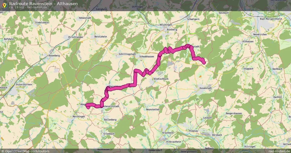 Fahrradroute Ravenstein – Althausen (19 km) – Rad-Routen.de