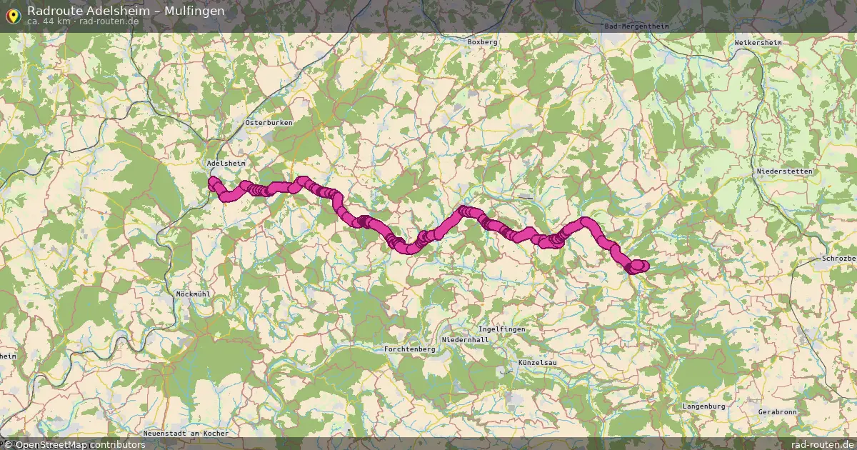 Fahrradroute Adelsheim – Mulfingen