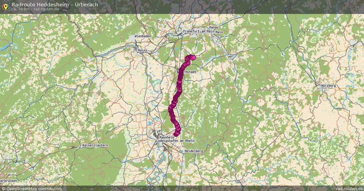 Fahrradroute Heddesheim – Urberach