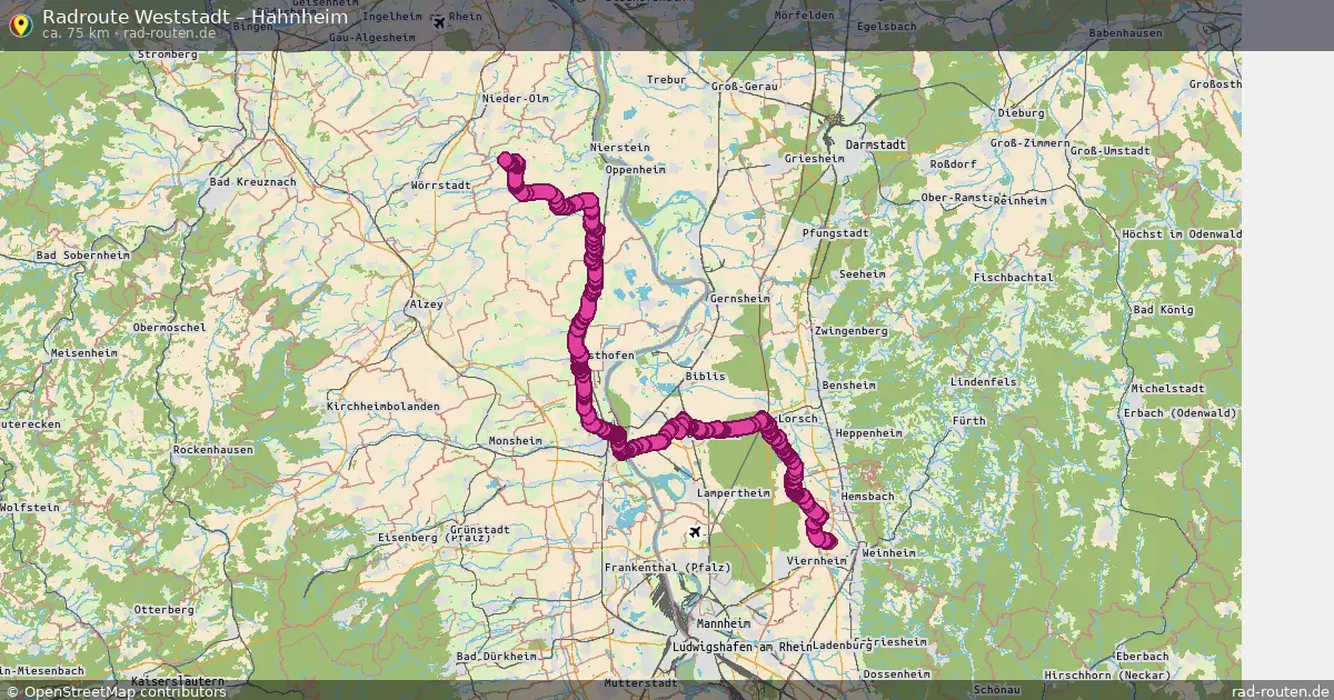 Radtour Weststadt – Hahnheim