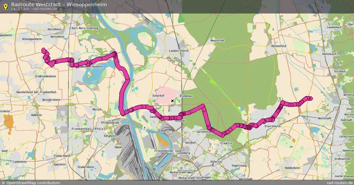 Radtour Weststadt – Wiesoppenheim