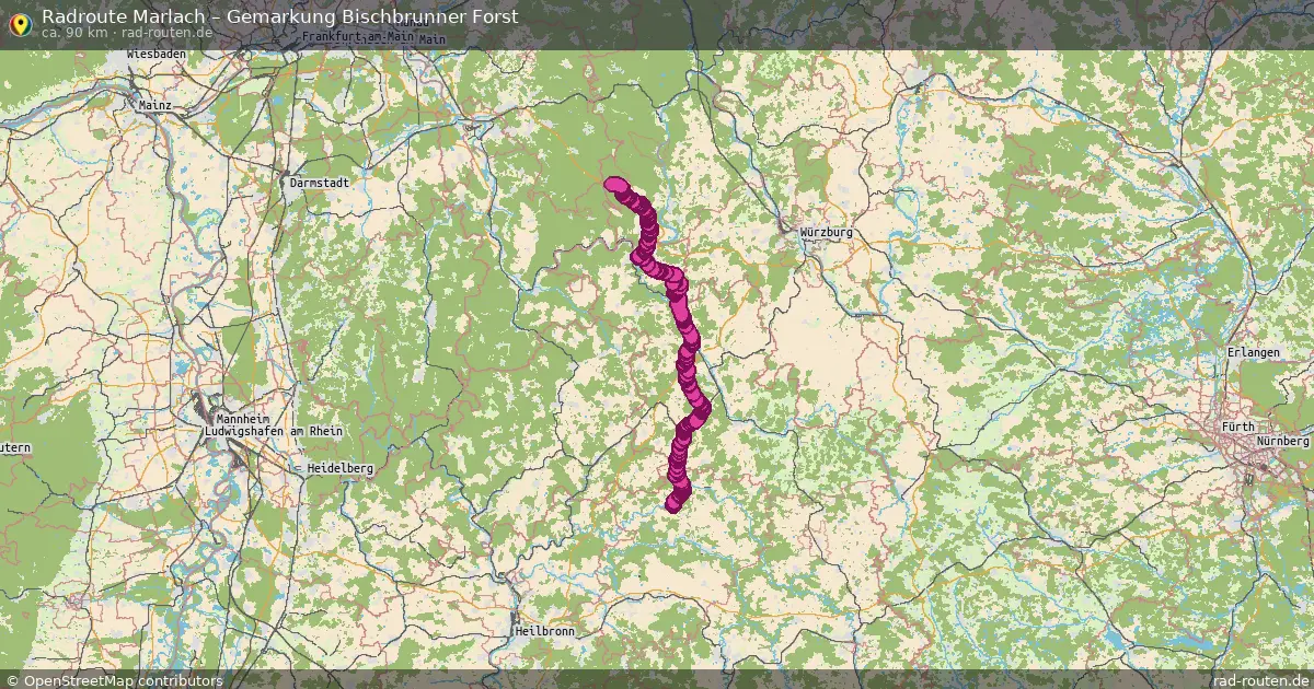 Radtour Marlach – Gemarkung Bischbrunner Forst