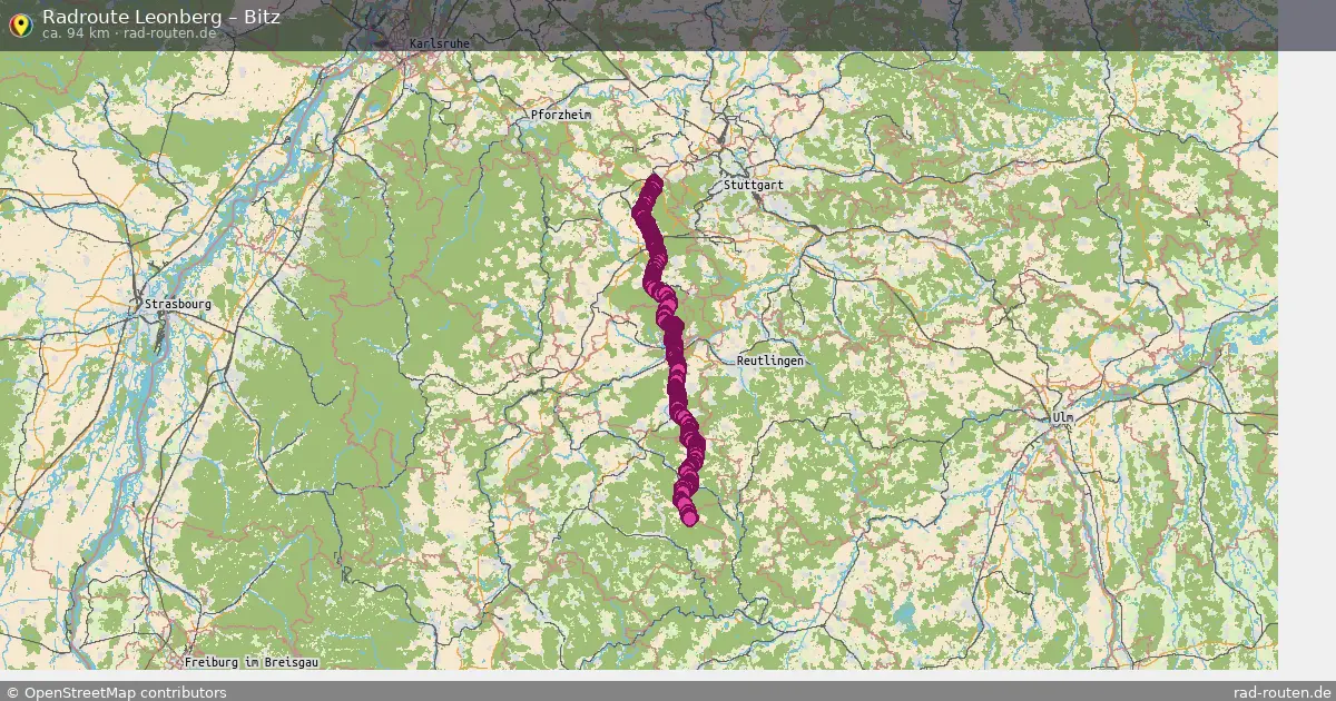 Fahrradroute Leonberg – Bitz (94 km) – Rad-Routen.de