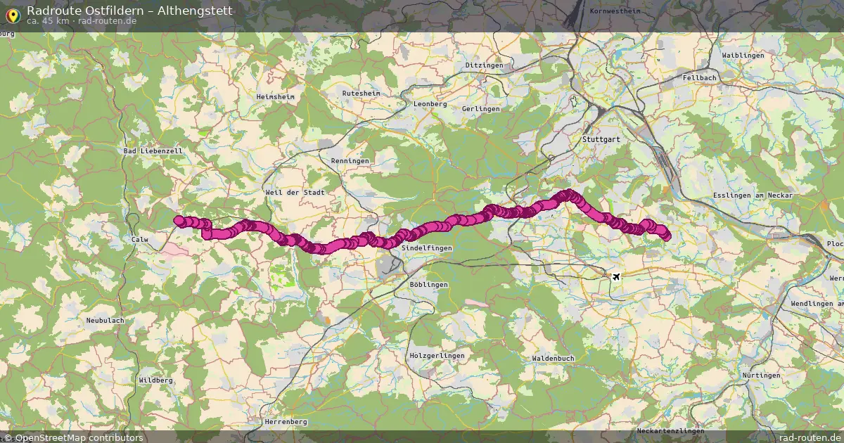 Radtour Ostfildern – Althengstett