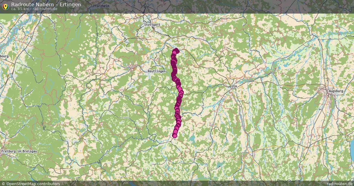 Fahrradroute Nabern – Ertingen (85 km) – Rad-Routen.de
