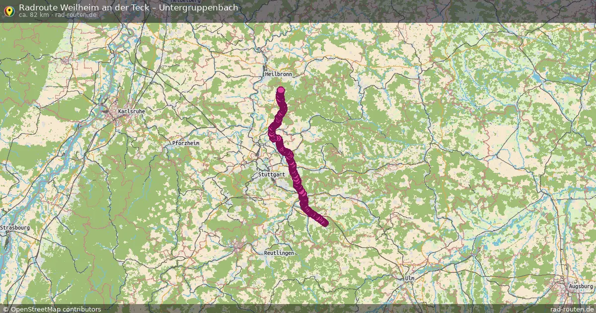 Fahrradroute Weilheim An Der Teck – Untergruppenbach