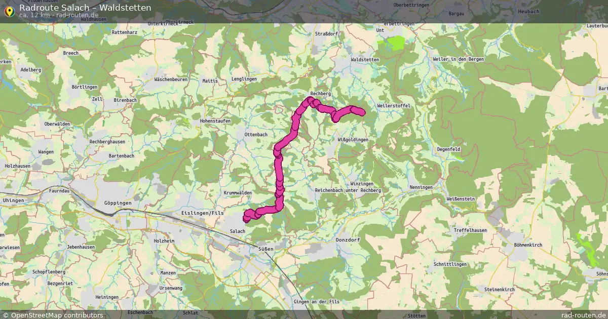 Fahrradroute Salach – Waldstetten
