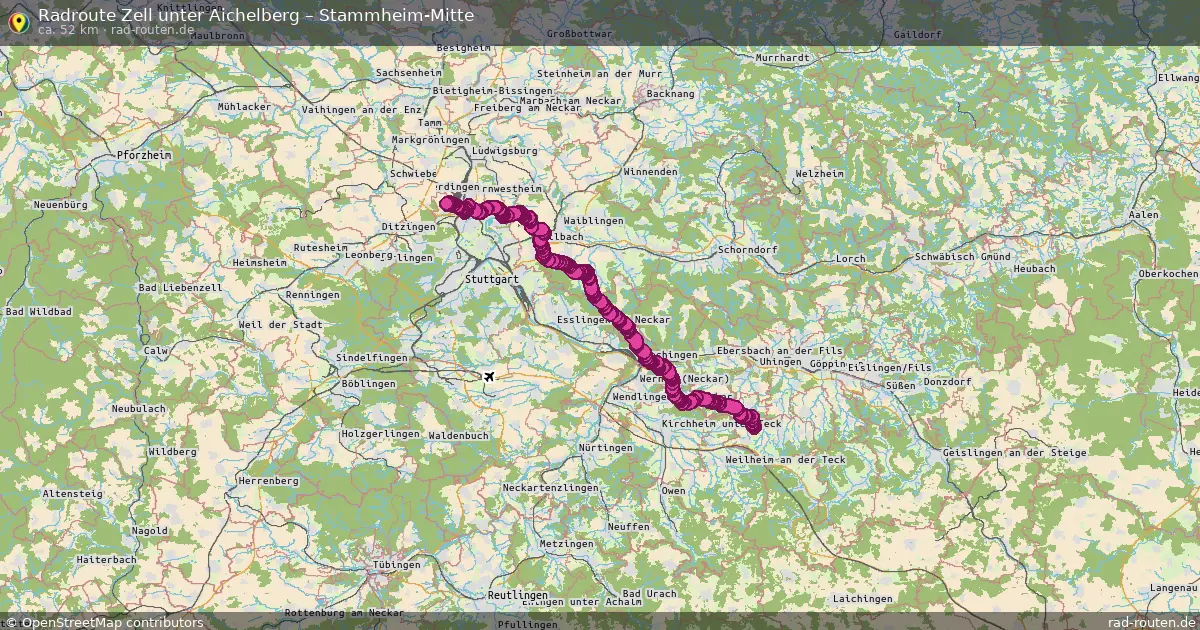 Radtour Zell Unter Aichelberg – Stammheim-Mitte