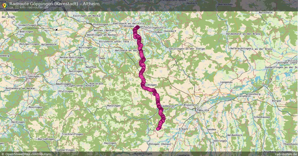 Radtour Göppingen (Kernstadt) – Altheim