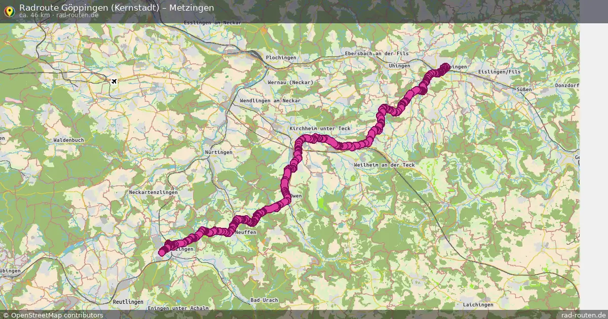 Radtour Göppingen (Kernstadt) – Metzingen