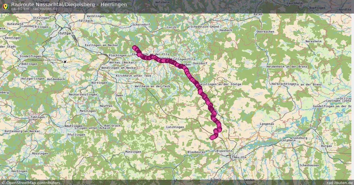 Radtour Nassachtal Diegelsberg – Herrlingen