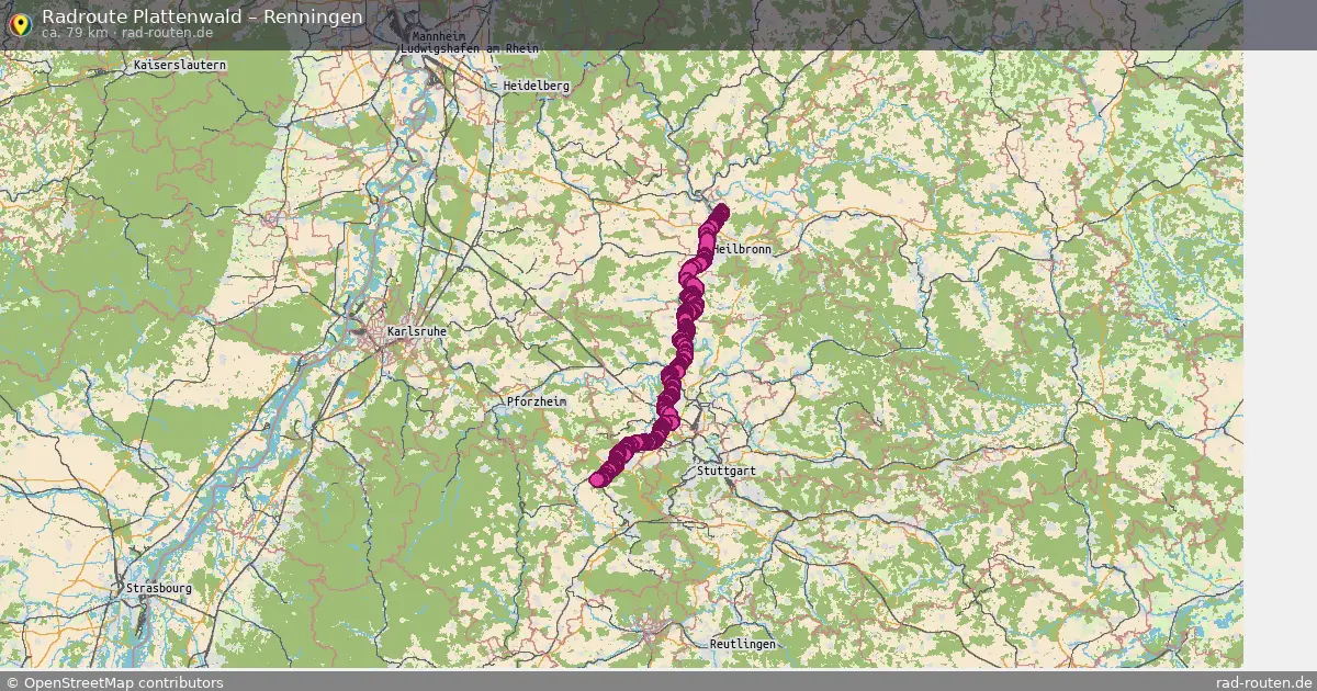 Fahrradroute Plattenwald – Renningen